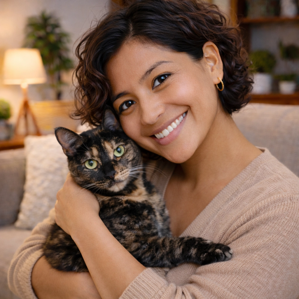 Sofía R. y su gato 'Milo
